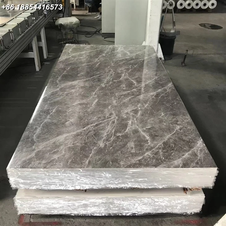 High Glossy Uv Marble Plastic Sheet Pvc Wall Panel UV Marble Sheets For TV Background Pvc Marble Panel Flexible Artificial UV Marble Sheets suppliers